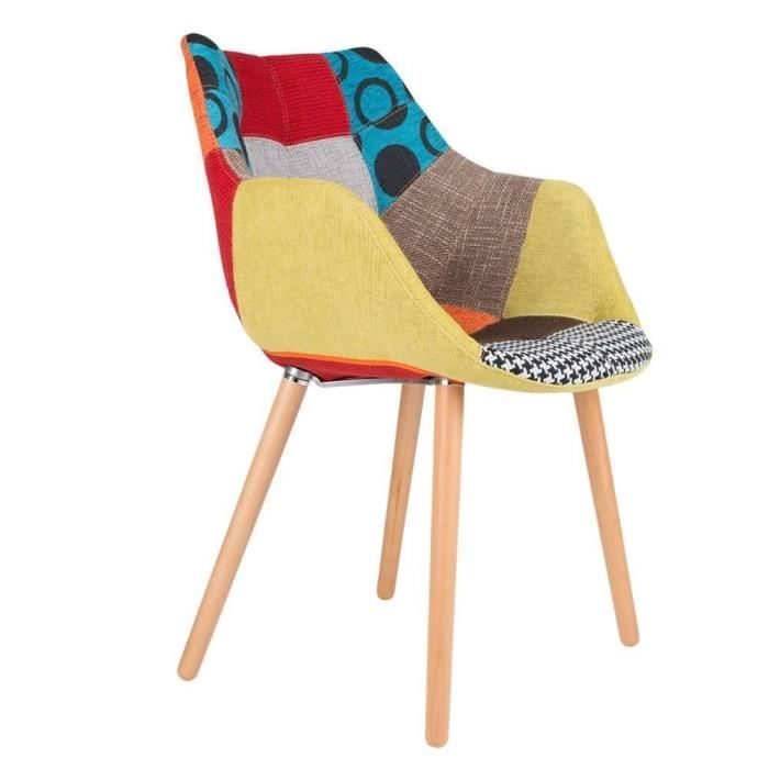 chaise capitonnee eleven patchwork