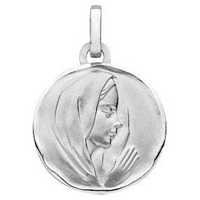 Medaille Vierge pour Bapteme en Or Blanc 750 (15mm) pour Homme Femme ...