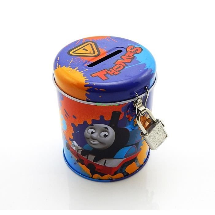 THOMAS TRAIN TIRELIRE EN MÉTAL FERMETURE AVEC CADENAS - IDÉE CADEAU