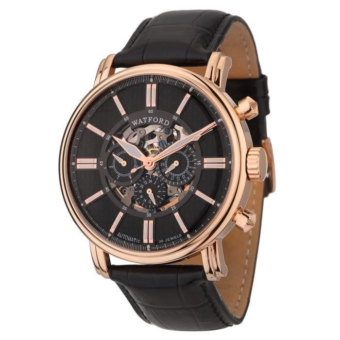 watford montre automatique preston bracelet cuir homme watford montre automatique preston bracelet cuir homme