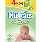 COUCHE-LANGE-LINGETTE BEBE HUGGIES Lingettes Natural Care Quatro