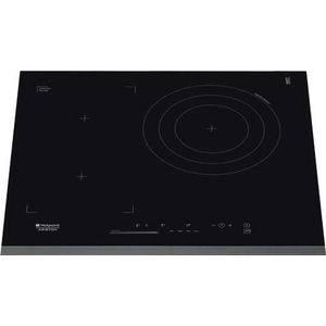 HOTPOINT FRIS621CPTBS - Table de cuisson induction - 3 zones - 7600 W - L59 x P 52cm - Rev?tement verre - Noir