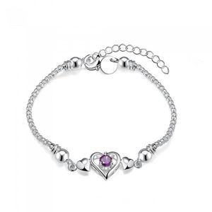BRACELET , GOURMETTE Bracelet coeur cristal swarovski elements argent. \u2039\u203a