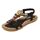 Femme romaine des sandales de style Noir