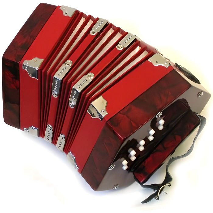 ACCORDEON CONCERTINA Diatonique & Etui (Rouge… pas cher Achat / Vente accordéon Cdiscount