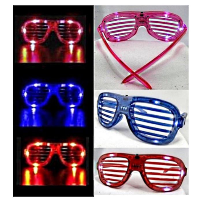 12 Lunettes Lumineuses LED Pour Fête - 6 Couleurs, 3 Modes Clignotants Pour Anniversaire, Noël, Halloween