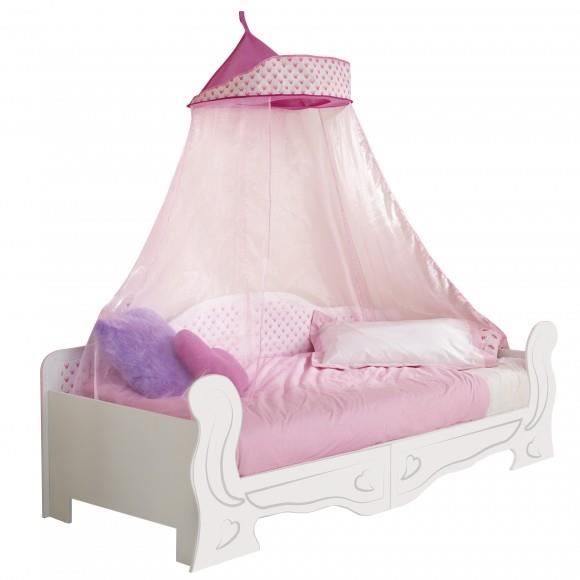 Lit m&eacute;ridienne ciel de lit Minnie fille 90 x 200 Achat / Vente lit