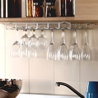 Porte-verres à pied en métal - blanc Porte-verres à pied en métal - blanc