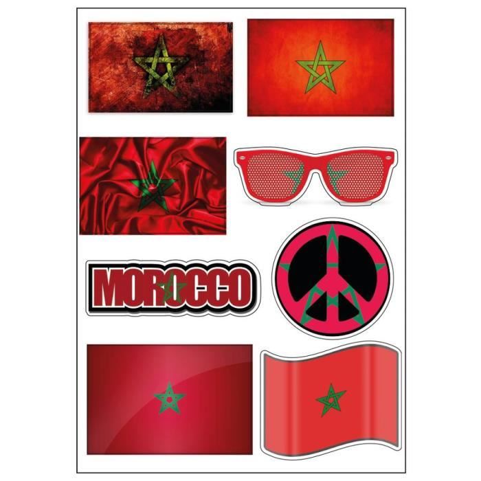 Planche de stickers Maroc Achat / Vente stickers Cdiscount