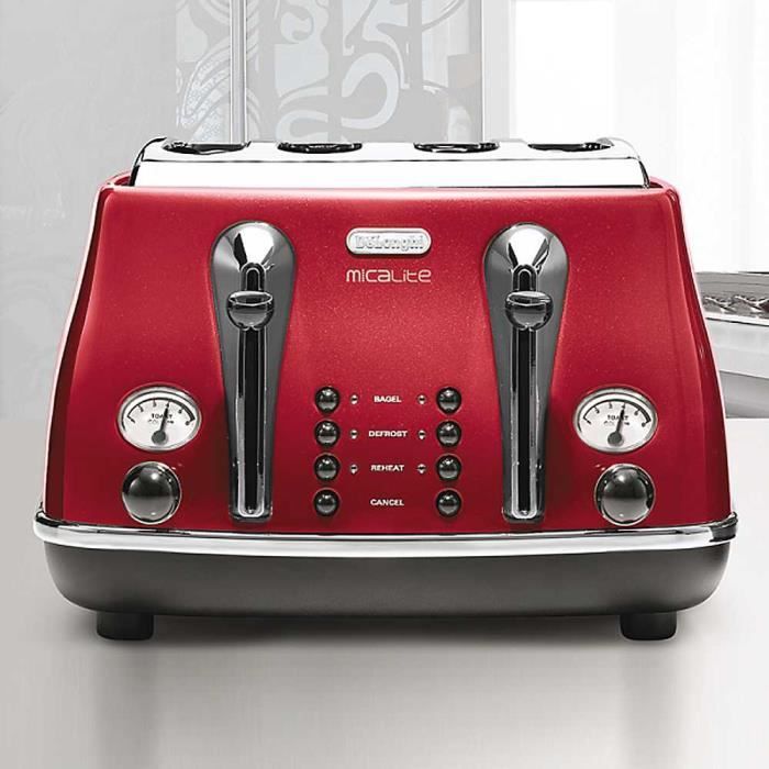 Delonghi CTOM4003R Grille pain micalite 4 tranches Achat / Vente