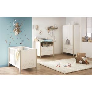 OURSON Chambre Bébé Compl?te : Lit + Armoire + Commode