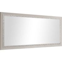 miroir avec cadre blanc laque