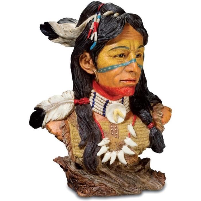 Statuette figurine Buste Indien 18 cm Achat / Vente statue