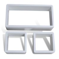 Etagères Design Murale 3 Cubes blanc MDF 42 x 22 x Etagères Design Murale 3 Cubes blanc MDF 42 x 22 x