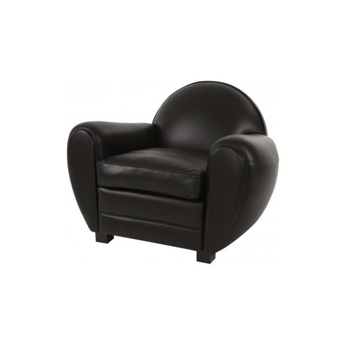 Fauteuil Club Fatboy cuir noir dos clouté Achat / Vente fauteuil Noir