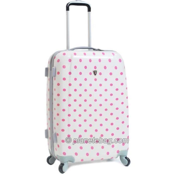 / Vente valise bagage Valise cabine &agrave; pois 4 roue?