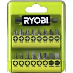 RYOBI Boîte cristal 17 accessoires de vissage