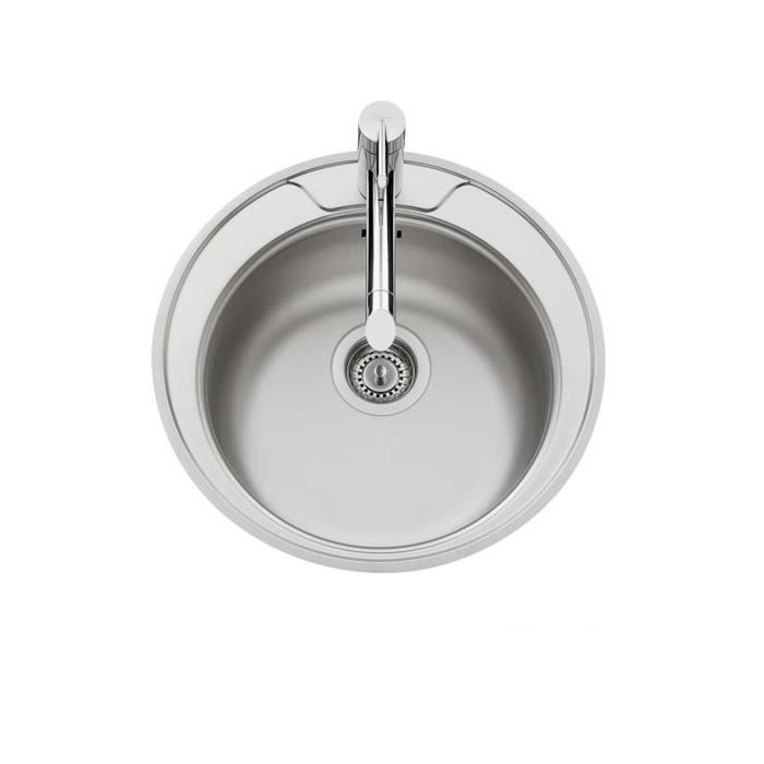 Évier inox Ewi OPALE 1 bac rond sans égouttoir - Achat ...