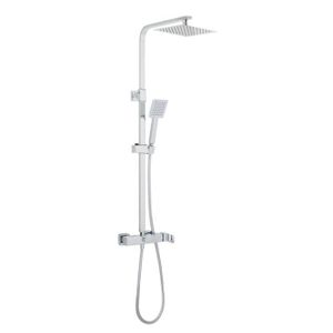 SARODIS Colonne de douche Meca avec mitigeur mécanique et Pommeau de douche 30x30 cm