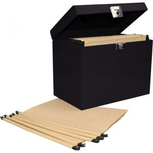 Valise Classement Métal OXFORD - 37x22x29.5cm Avec 5 Dossiers Suspendus