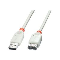 CABLE ET CONNECTIQUE POUR PERIPHERIQUE Lindy - 31655 - Rallonge USB 2.0 AM/AF 2m