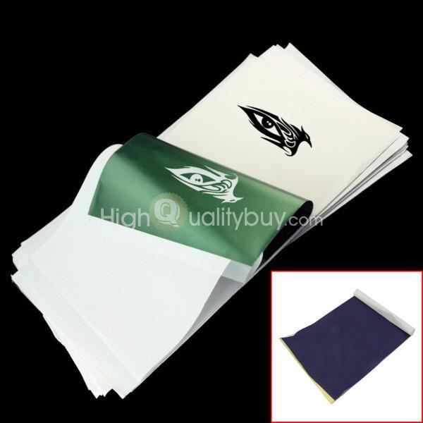 PAPIER TATOUAGE TEMPORAIRE 10 Papiers Feuilles Transfert Pour Pochoir Copieur Tatouage Tattoo