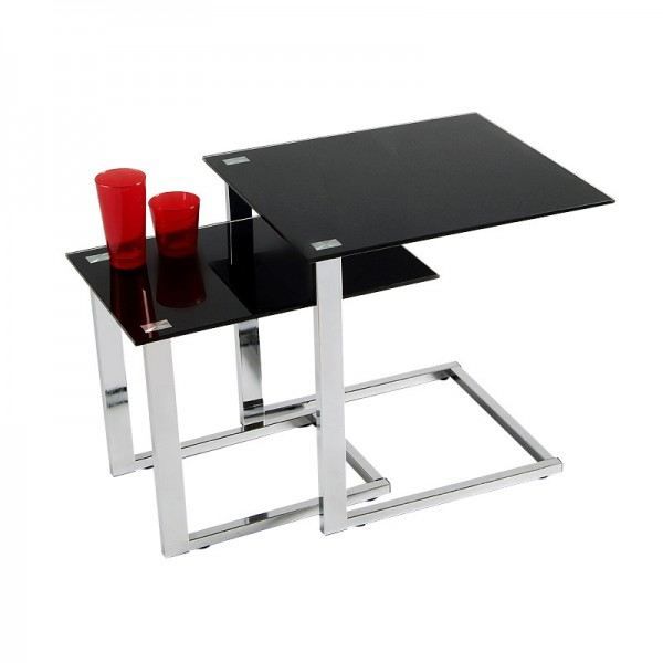 table appoint verre noir