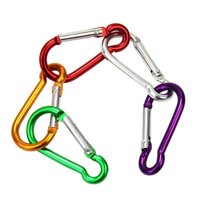 Gimars - Lot De 18 Mousquetons En D - Alliage Aluminium - Porte-clés/Camping