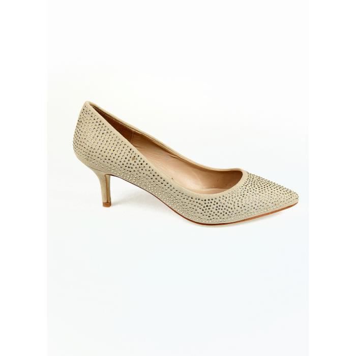 escarpin creme femme
