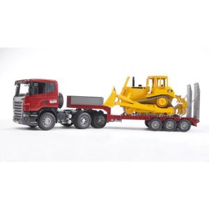 BRUDER - Camion de transport SCANIA R-serie avec Bulldozer CATERPILLAR