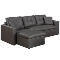CANAPE - SOFA - BANQUETTE Canapé Angle convertible Croute de Croute de Cuir