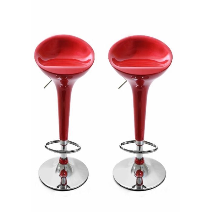 Tabouret de bar rouge avec accoudoirs  lot de 2  Tabouret/Chaises de bar 