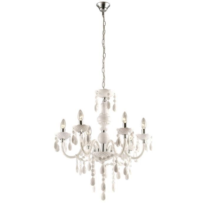 Lustre baroque blanc achat / vente lustre baroque blanc pas cher ... Désign Lustres Blanc