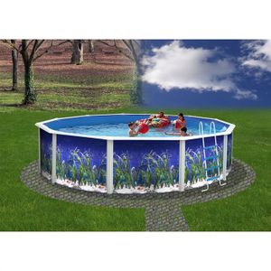 OCÉAN Piscine en acier circulaire 550x120