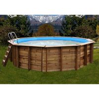 KIT PISCINE  Piscine bois LITCHI 5,00m x H1,33m