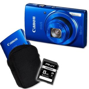 PACK APPAREIL COMPACT CANON Ixus 155 Compact Bleu + Etui + SD 8 Go PACK APPAREIL COMPACT CANON Ixus 155 Compact Bleu + Etui + SD 8 Go