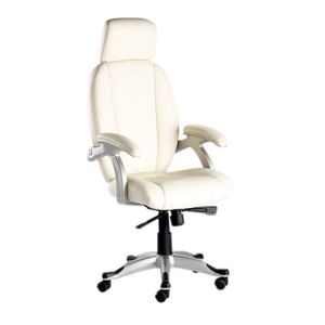 ALPHASON BENTLEY Fauteuil cuir crème