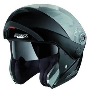 SHARK Casque modulable Openline noir verni + Cagoule