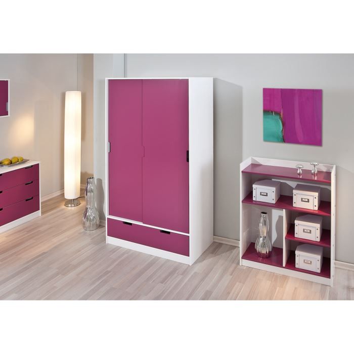 Armoire chambre fille pas cher ~ tazmik.com for . Chambre fille fushia et blanc