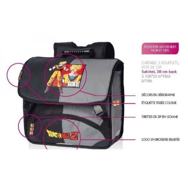 Cartable a roulette dragon ball z