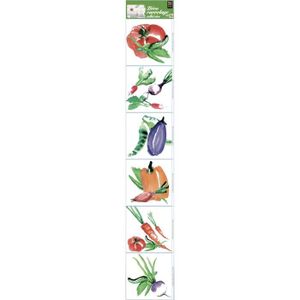 PLAGE Sticker déco carrelage - Aquarelle6 planches 15 x 15 cm