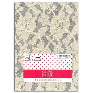 MLLE TOGA Dentelle thermocollant A5 - écru fleurs