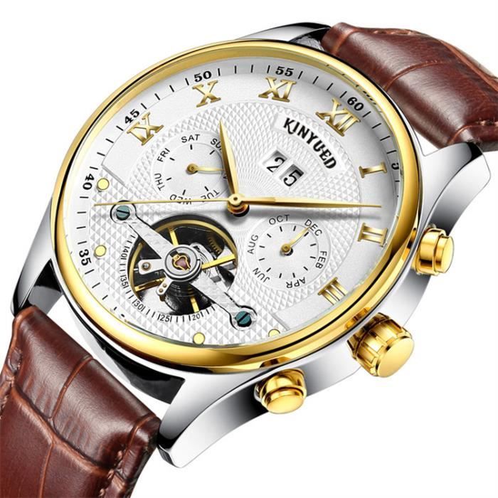 Montres Hommes Véritable suisse automatique tourbillon mécanique