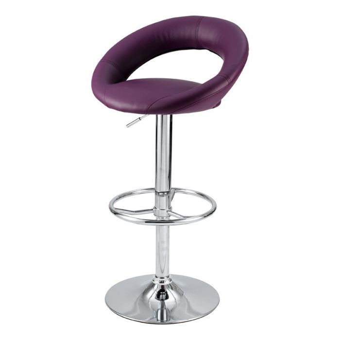 tabouret de bar aubergine
