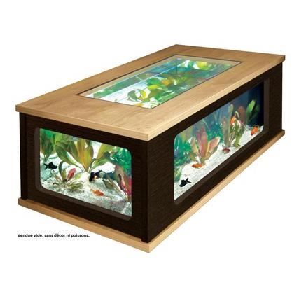 Aquarium table basse chene et wenge Achat / Vente aquarium Aquarium