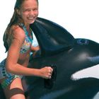 JEUX DE PISCINE - AQUAGYM - JEUX GONFLABLES Baleine Gonflable à Chevauche 193 cm