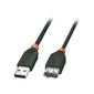 CABLE ET CONNECTIQUE POUR PERIPHERIQUE Lindy 31856 Rallonge USB 2.0, type A M/F noir, 3m