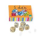 JEUX DE CARTE Dés en bois - Coffret à rayures