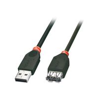 CABLE ET CONNECTIQUE POUR PERIPHERIQUE Lindy 31856 Rallonge USB 2.0, type A M/F noir, 3m