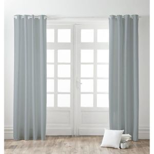 FINLANDEK Paire de rideaux ? ?illets 100% coton Kauha 140x240 cm zinc